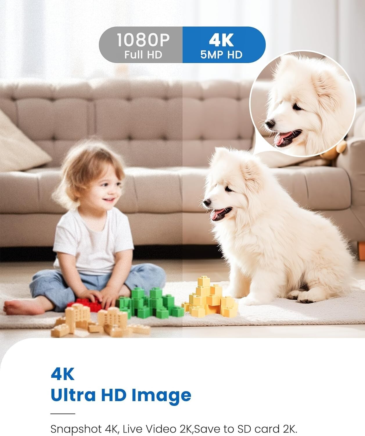 Wireless Indoor Security Camera - High-Definition, App-Controlled & Portable