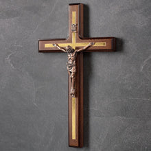 Load image into Gallery viewer, Stylish 12-Inch Handmade Crucifix with Wooden Rosary - Ideal Gift for Baptisms