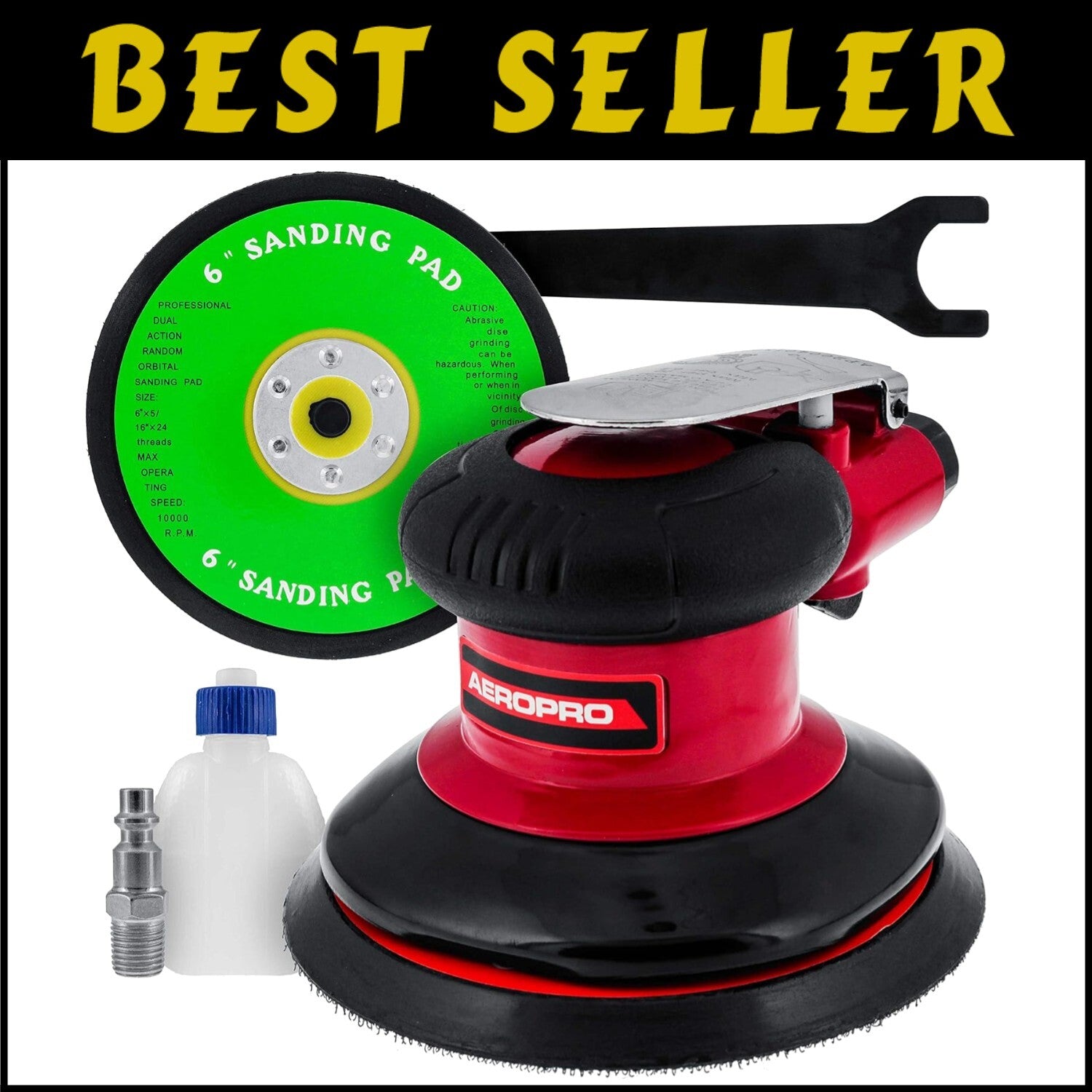 High-Performance 6" Dual-Action Palm Sander - Ideal for Automotive & More