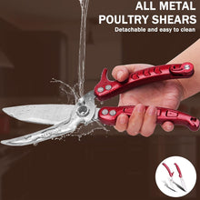 Load image into Gallery viewer, Multipurpose Kitchen Shears &amp; Herb Scissors Set – Professional Grade in Burgundy