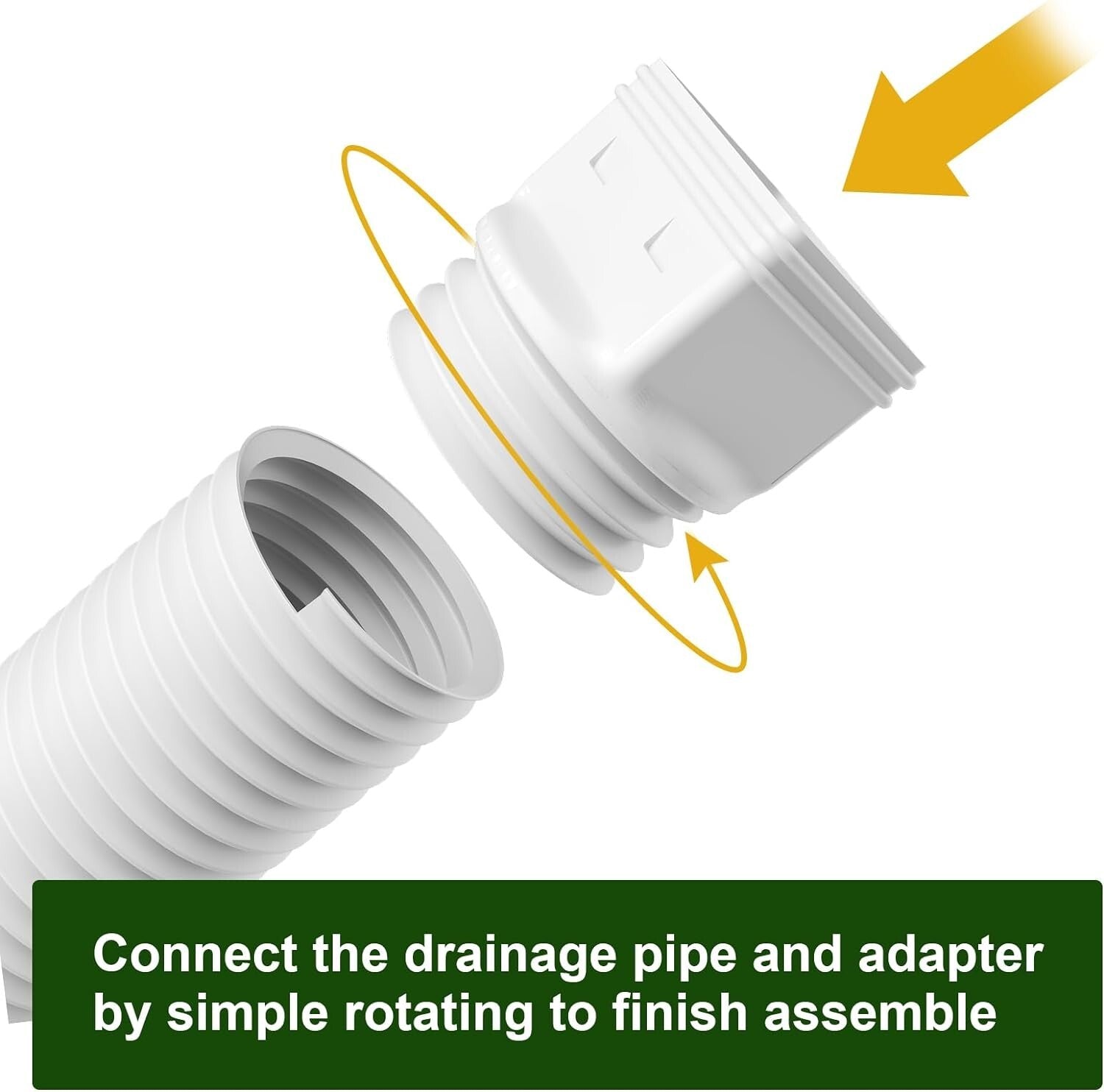 Durable Downspout Drain Pipe Extensions with Adapters - 21-66 Inches Adjustable