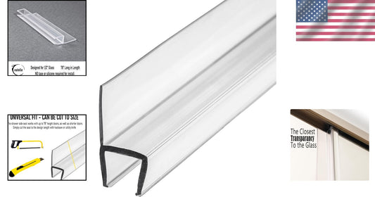 Customizable 78" Shower Door Seal Strip for 1/2" Glass - Quick, No-Glue Install