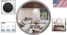 Load image into Gallery viewer, Versatile 35" Beveled Round Mirror - Antique Style for Entryway &amp; Living Room