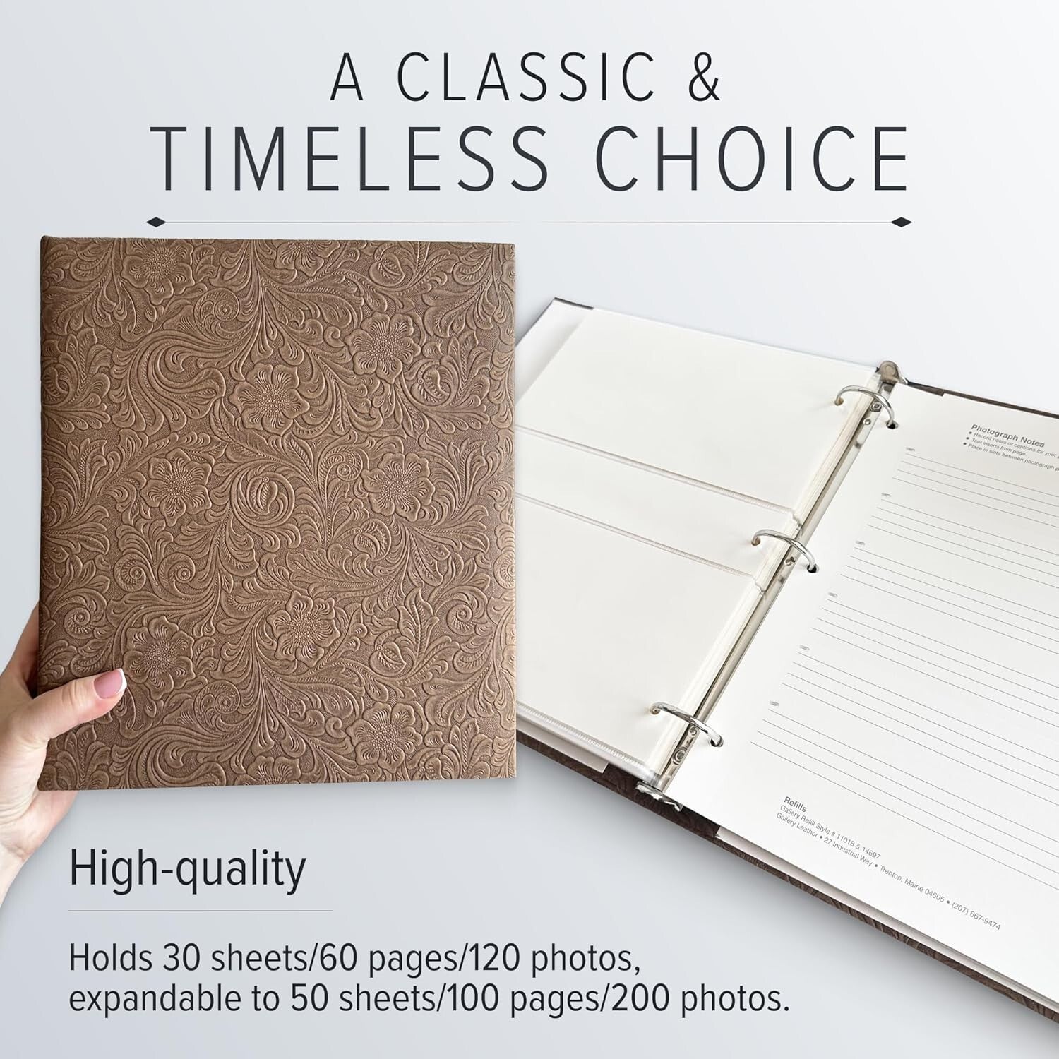 Handcrafted Acadia Green Photo Album - Premium Storage for Cherished Memories