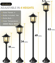 Load image into Gallery viewer, Rotating 63-Inch Solar Garden Lights - 2 Pack Waterproof with Automatic On/Off