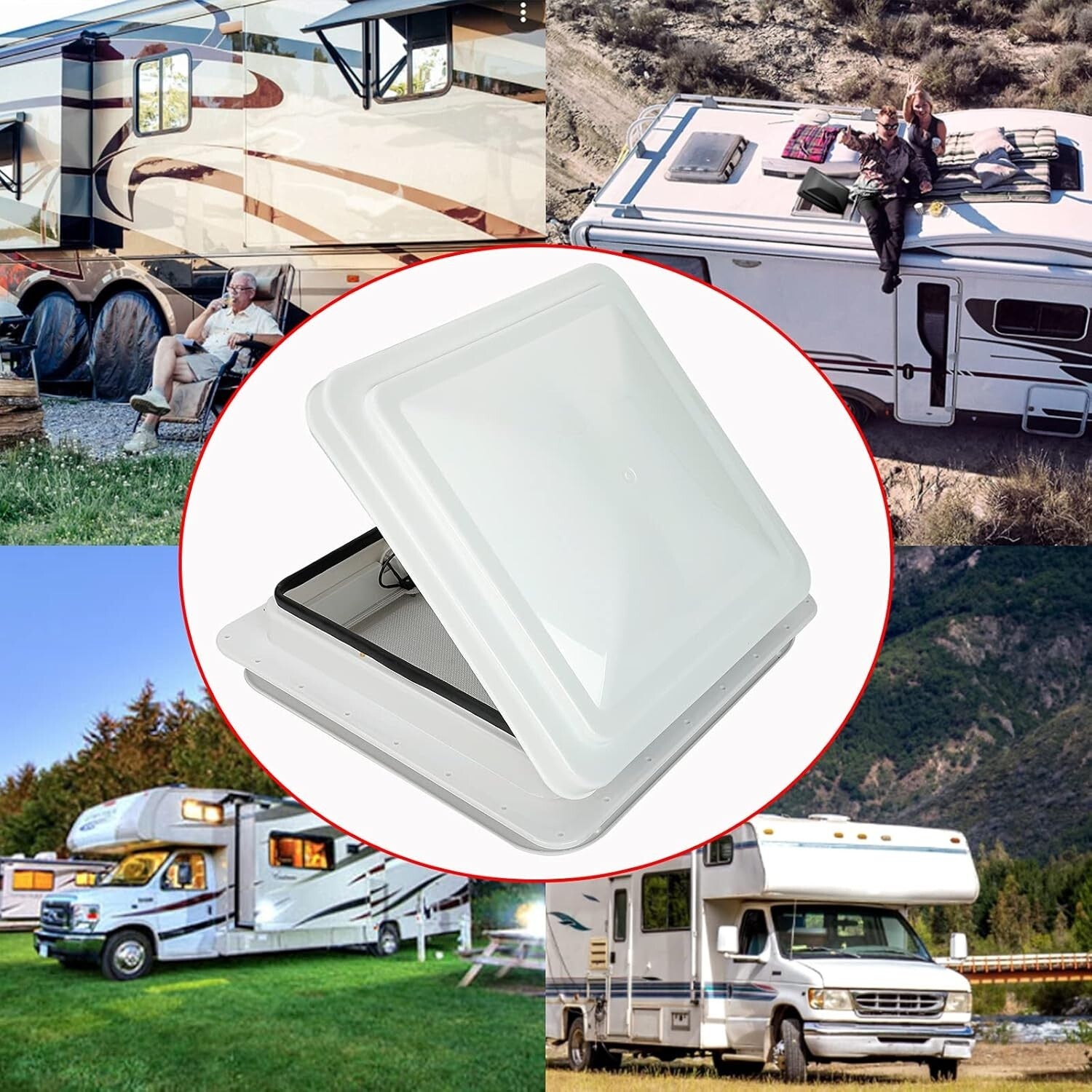 12V Electric RV Roof Vent with 6" Blades - Efficient Airflow & Easy Install