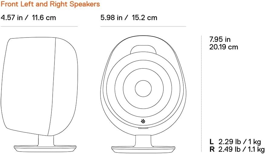 Arena 3 4-Inch Gaming Speakers - Superior Audio with Adjustable Stand & Controls