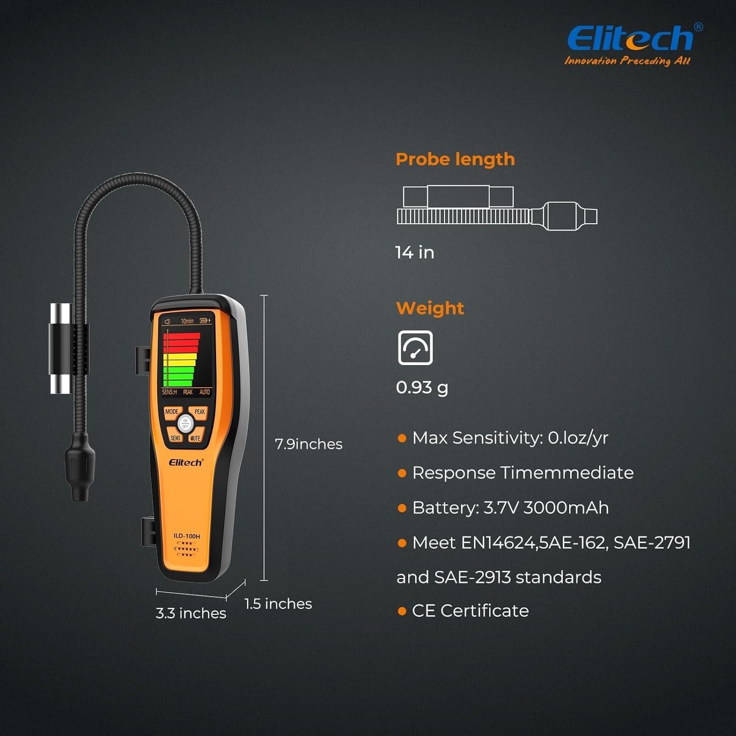 Versatile Leak Detector for Halogen Refrigerants - R22, R410A, R134A Compatible