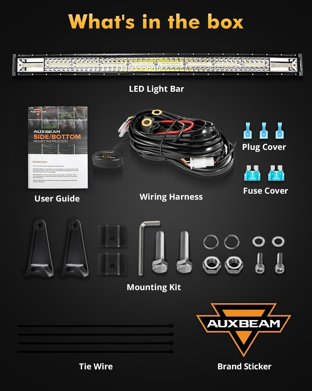 Durable 42 Inch Curved LED Light Bar - 6 Lighting Modes for Pickup Trucks & SUVs