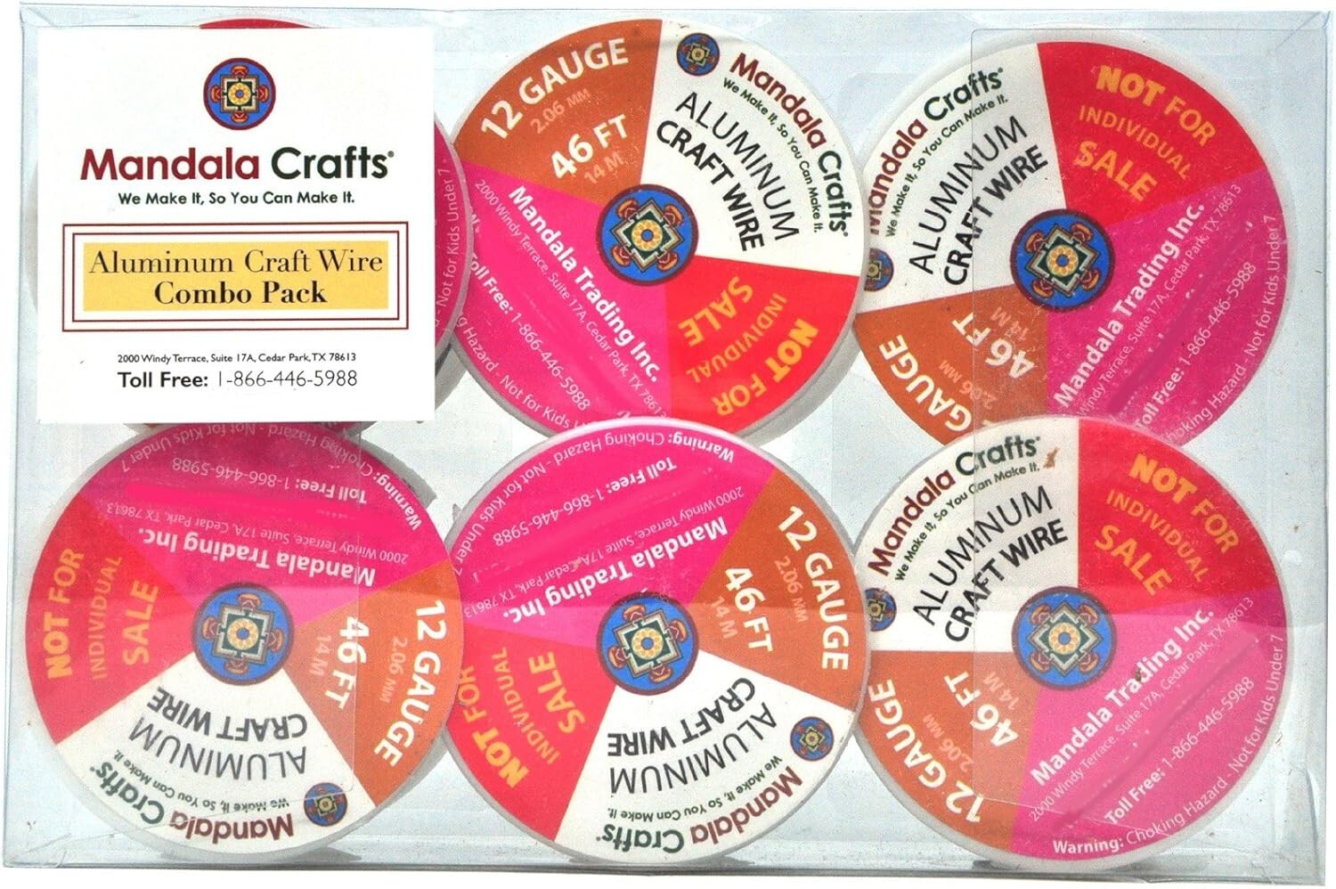 12 Gauge Aluminum Craft Wire - 276 FT Silver Black for Jewelry & Sculpting