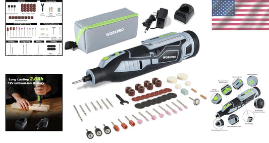 Compact 12V Rotary Tool with 114 Accessories - Perfect for Crafters & DIY Lovers