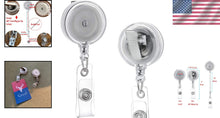 Load image into Gallery viewer, Bulk 100 Retractable Clear Badge Holders with 360° Swivel Clip - Ideal for Teams