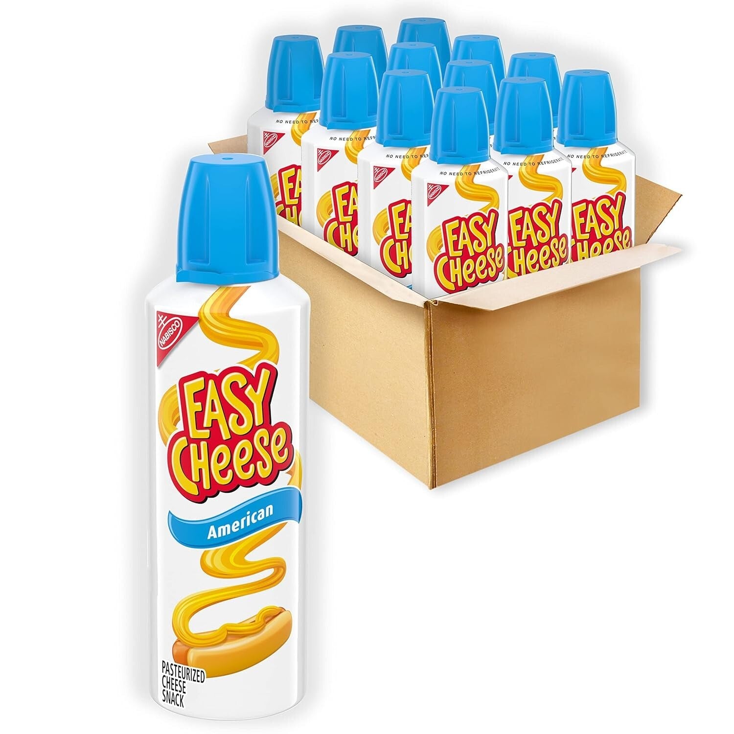 Bulk 12-Pack of Fun and Spreadable American Cheese Spray - Kids & Adults Loved