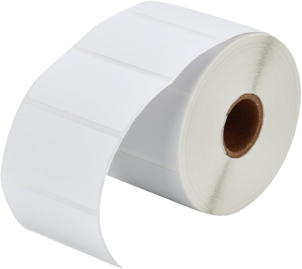 12 Rolls of Fade-Proof Thermal Labels for Shipping - 2.25'' x 1.25'' Rectangular