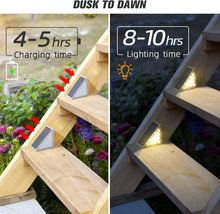 Load image into Gallery viewer, Energy-Efficient IP67 Solar Step Lights - 12 Pack Automatic Warm White Lighting
