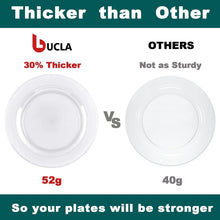 Load image into Gallery viewer, Elegant 10.25 Inch Clear Plastic Plates - 100 Premium Disposable Dinner Plates