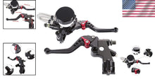 Load image into Gallery viewer, Universal 7/8" Motorcycle Brake Levers for Sport, Street, &amp; Dirt Bikes - Black