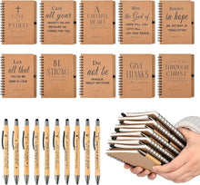 Load image into Gallery viewer, Christian Spiral Journals with Pens - 60 Inspirational Gifts for Every Occasion