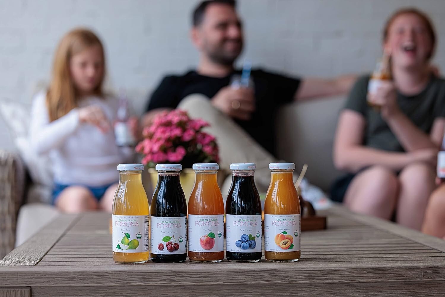 Pomona Organic Apricot Juice - Pure, No Sugar, Cold-Pressed, 12 x 8.4 oz Bottles