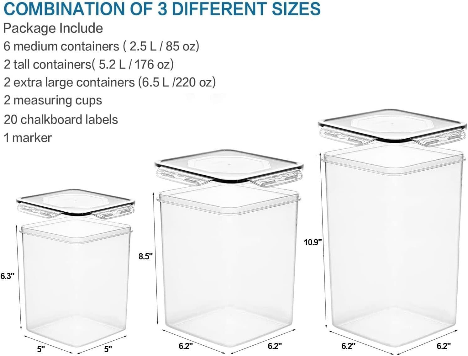 10-Pack Airtight Food Storage Containers for Efficient Kitchen Organization