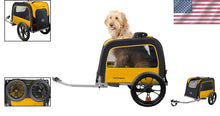 Load image into Gallery viewer, Compact Folding Pet Bike Trailer with Safety Features for Adventurous Pet Owners