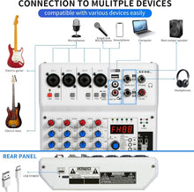 Load image into Gallery viewer, Portable 6-Channel Audio Mixer with 99 Effects for Live Streaming and Podcasting