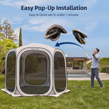 Load image into Gallery viewer, Compact 10x10 FT Pop-Up Screen Room with Carry Bag - Ideal for Family Gatherings