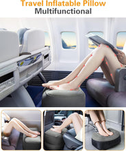Load image into Gallery viewer, Inflatable Foot Rest Pillow for Travel - Adjustable 3-Height Support - 2 Pack