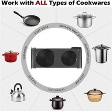 Load image into Gallery viewer, 1800W Double Electric Hot Plate - Adjustable Temperature for Versatile Cooking