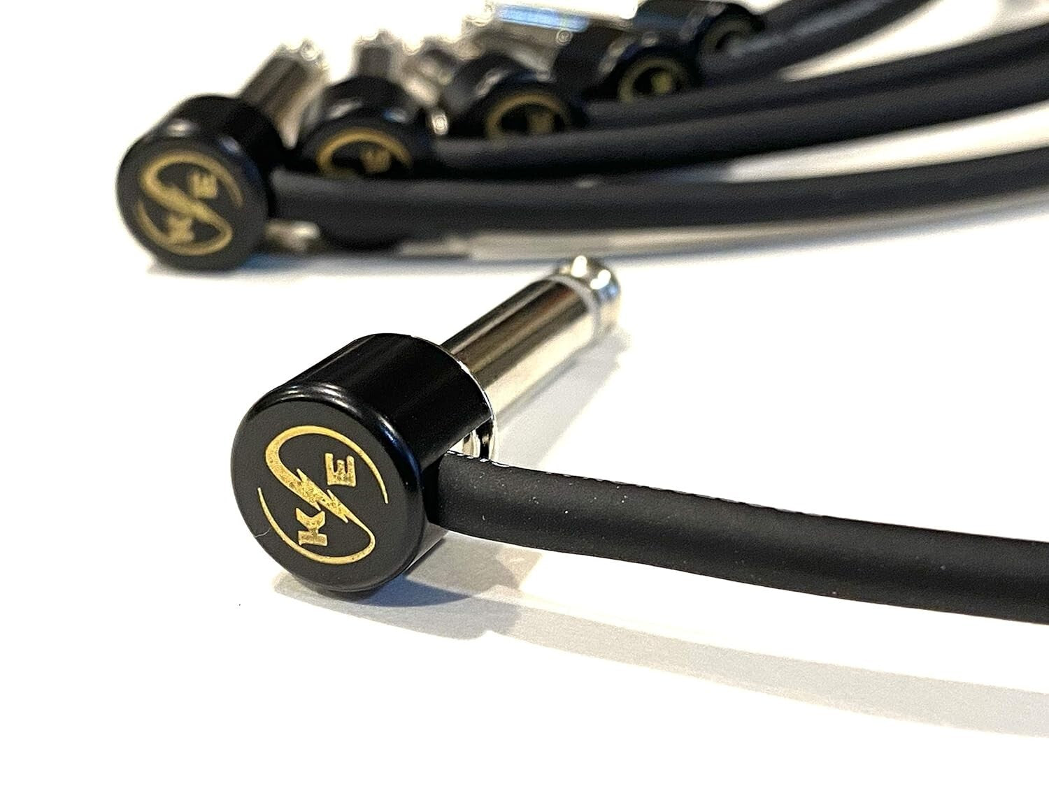 6 Piece Solderless Guitar Pedal Patch Cable Set - Ideal for Tidy Pedalboards