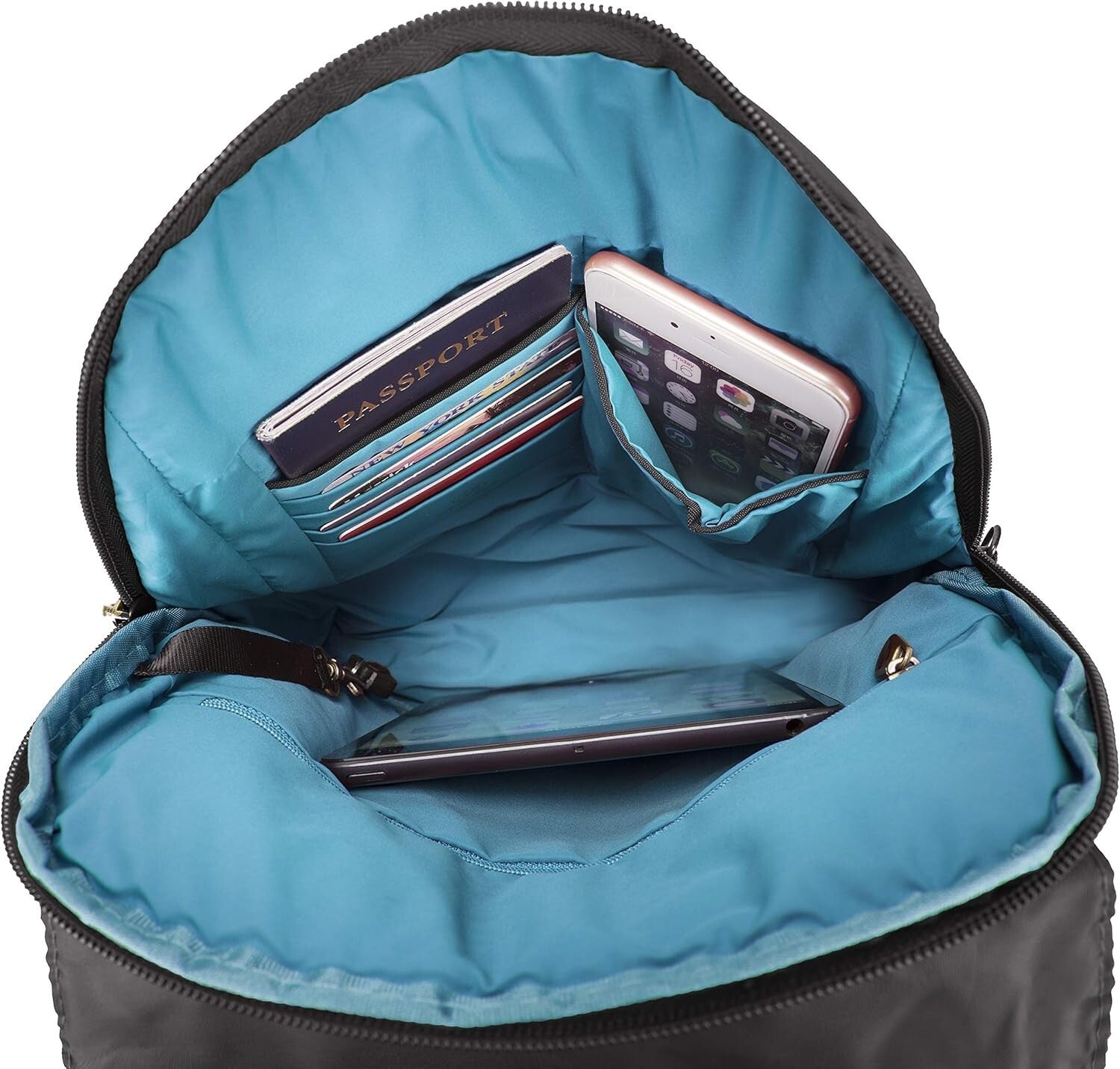 Stylish Slim Anti-Theft Backpack with RFID Slots and Zippered Compartment