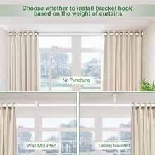 Load image into Gallery viewer, Spliced Adjustable Tension Curtain Rod 63-141 Inches – Rustic to Modern Decor