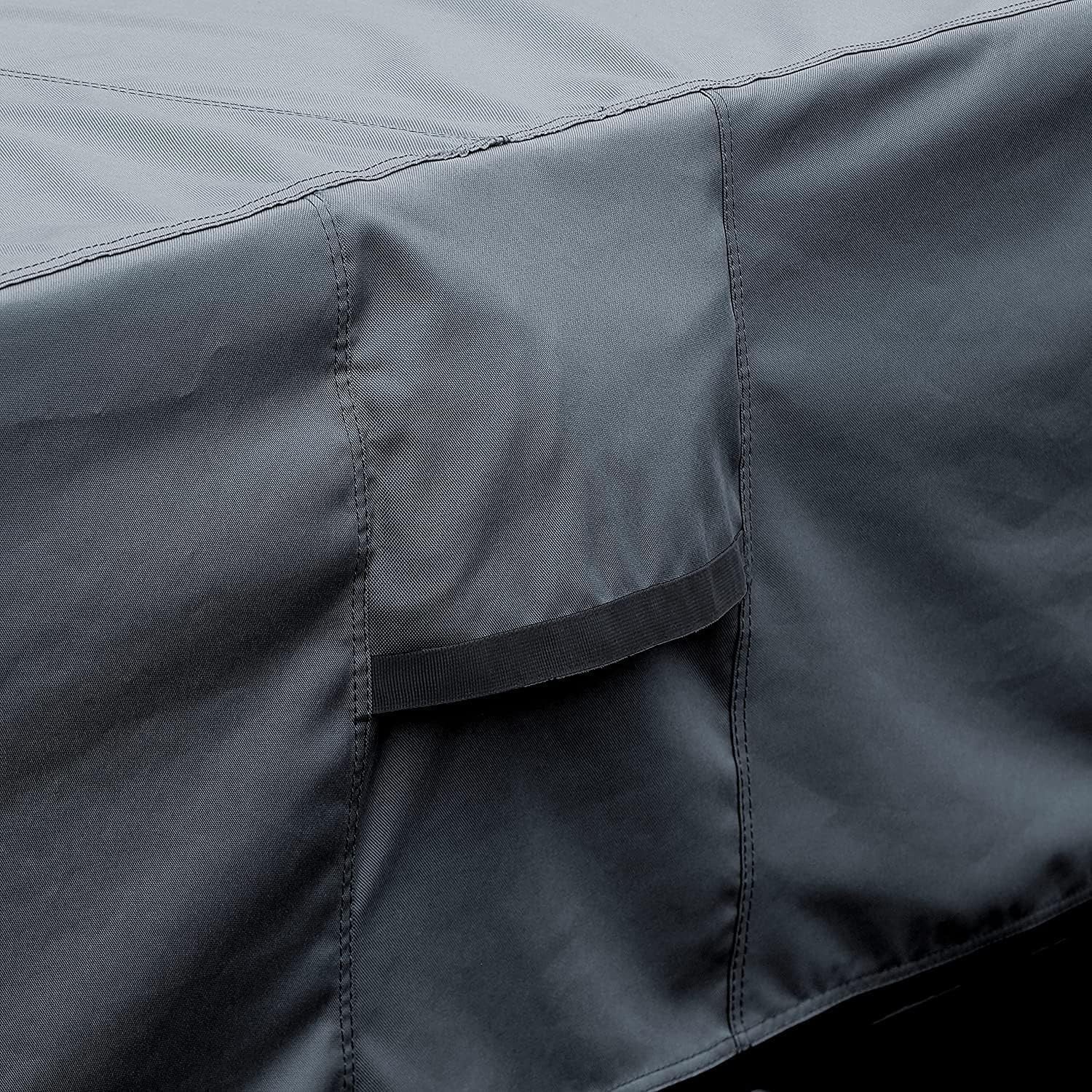 Customizable Dark Gray Hot Tub Cover - 600D Waterproof with Secure Lock Design