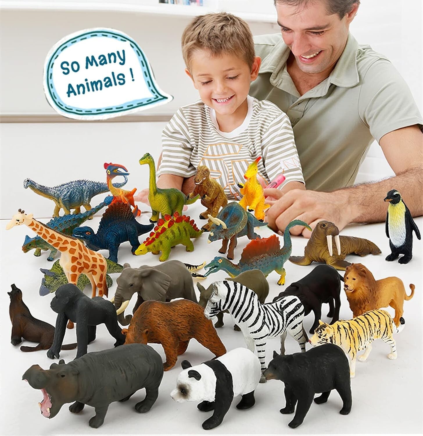 Creative Learning with 36 Realistic Animal Figures - Perfect for Preschool Play