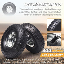 Load image into Gallery viewer, Universal 4.10/3.50-4 Heavy-Duty Tire and Wheel with Safety Inner Tubes - 4-Pack