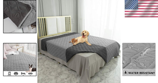 Elegant Microfiber Pet Blanket for Furniture - Waterproof and Reversible Design