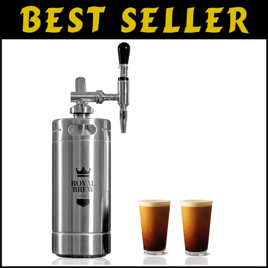 Stainless Steel Nitro Cold Brew Coffee Maker - 128 Oz, Perfect for Coffee Lovers