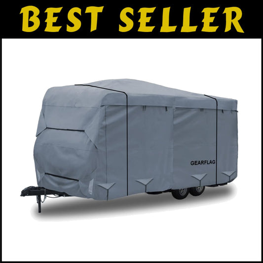 Heavy-Duty Travel Trailer Cover for 26'-28' RVs - Windproof & Water-Resistant