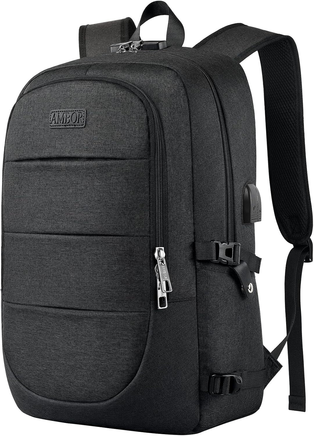 Lightweight 18.4" Business Backpack with Headphone Jack & Anti-Theft Design