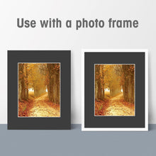 Load image into Gallery viewer, Elegant 16x20 Black Picture Mats with White Core - 25 Count for 11x14 Images