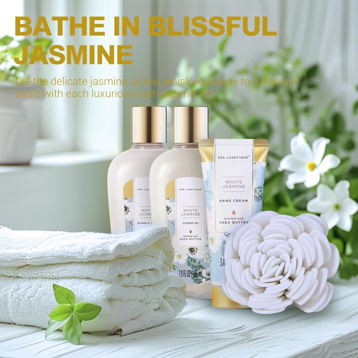 Nourishing Spa Gift Basket for Women - 15-Pc Bath Essentials in Elegant Tote