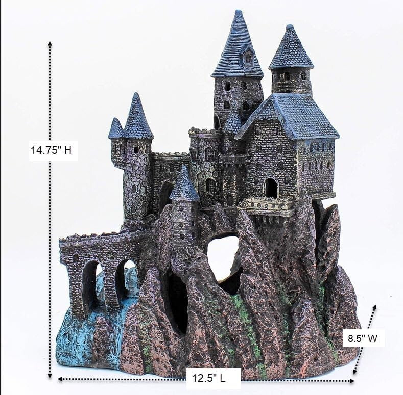 Enchanting Extra Large Wizard's Castle Aquarium Decor for Fish Tanks - Part B