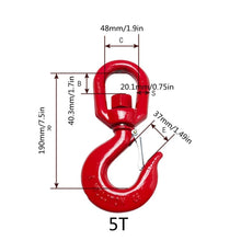 Load image into Gallery viewer, Premium 5-Ton Swivel Hook with Latch – Lightweight &amp; Durable Rigging Solution