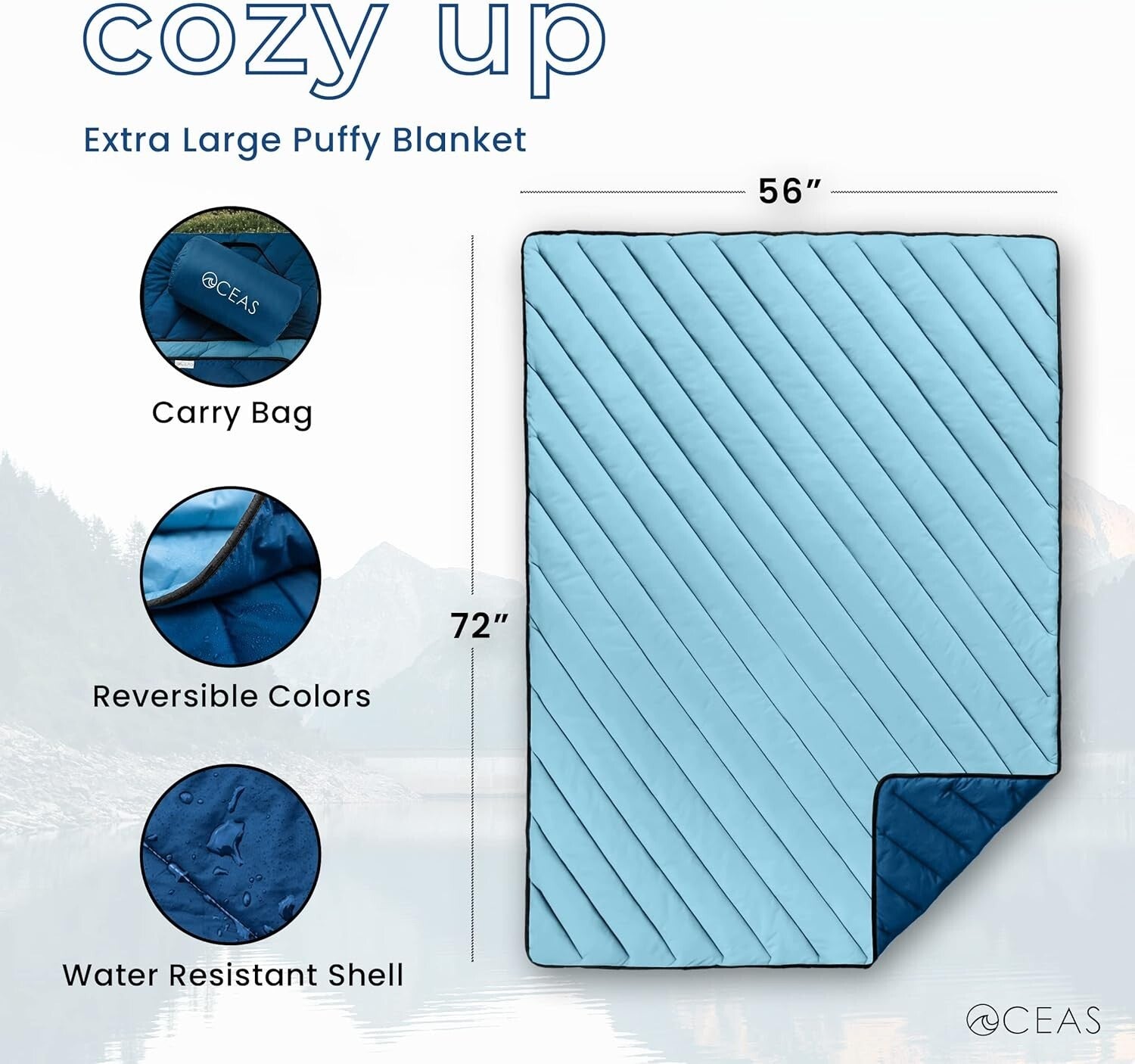 All-Weather Insulated Travel Blanket - Perfect for Tailgating, Picnics & Hiking