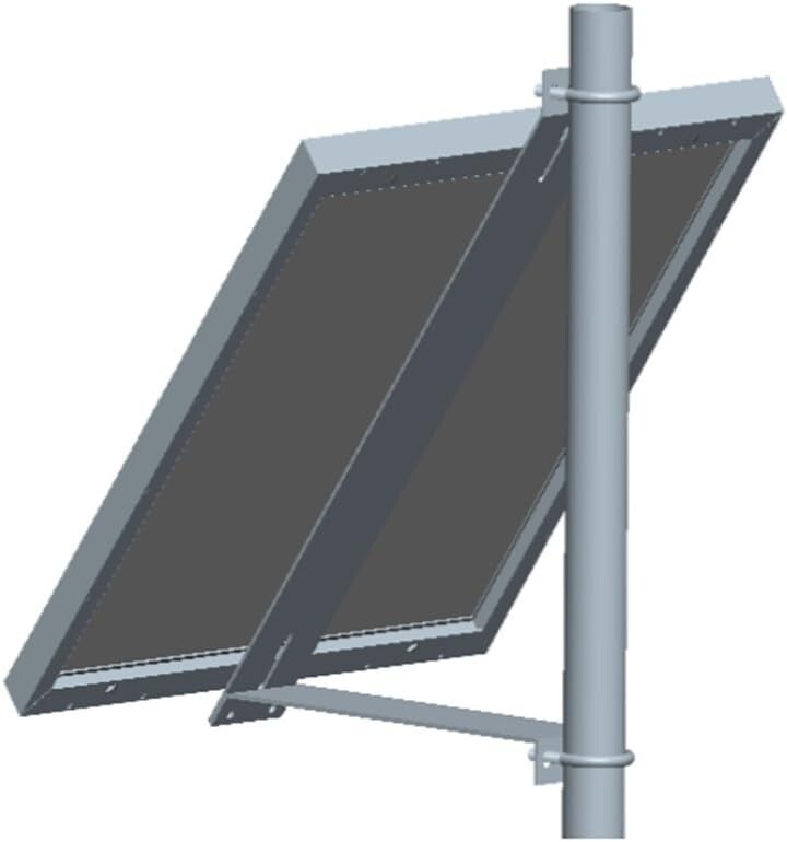 Durable Aluminum Solar Panel Mounting Rack for 30W - 60W with 2-inch Pole Fit
