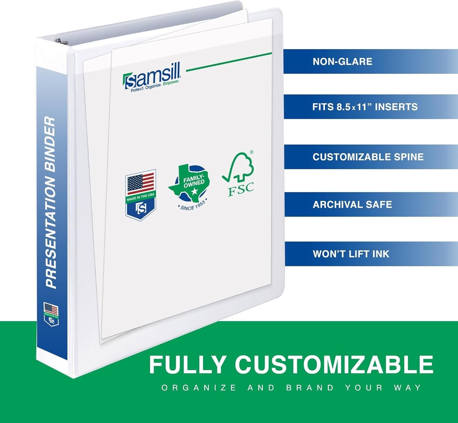 Economy 2-Inch Clear View Binders - Archival Safe, Non-Stick Materials, 12 Pack