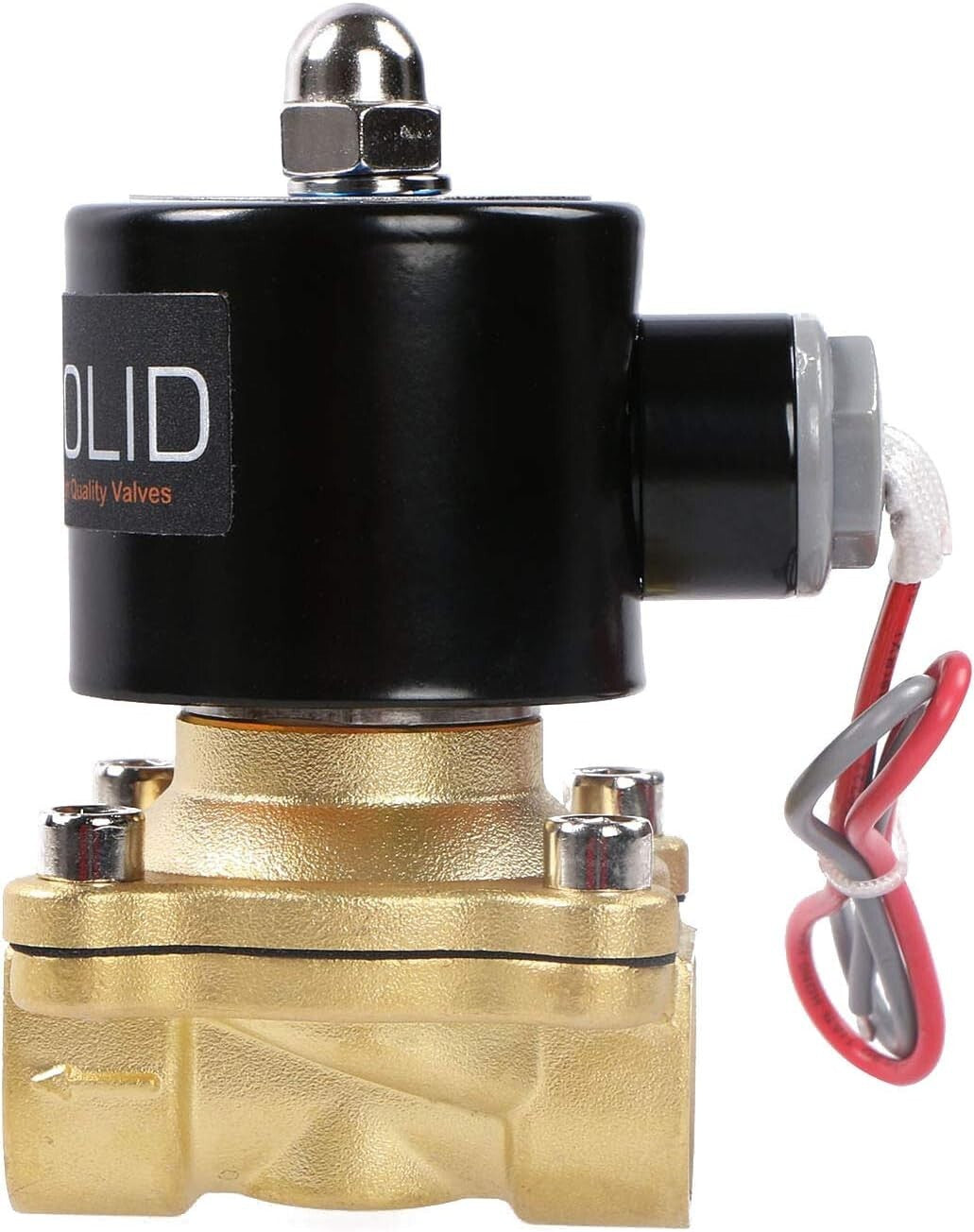 Durable 1/2" Brass Electric Solenoid Valve - Instant Open/Close Action 24VAC