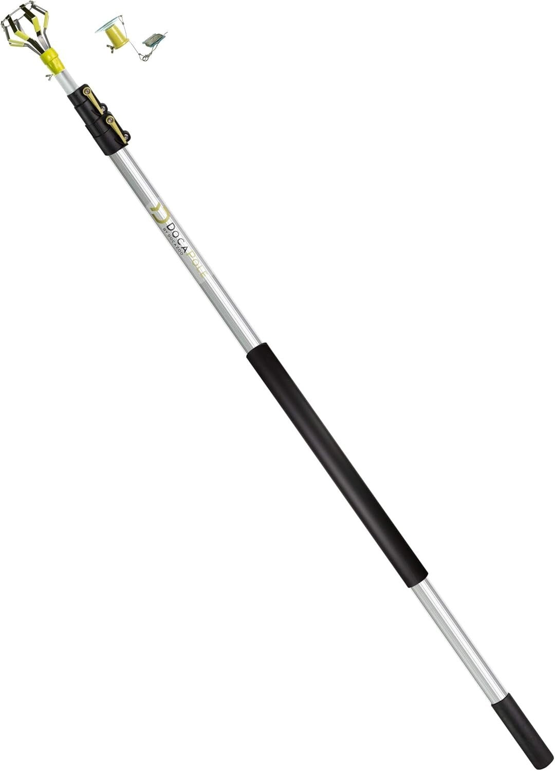 DOCA Telescoping Bulb Changer Kit for High Ceilings - Suction Cup + Cage Head