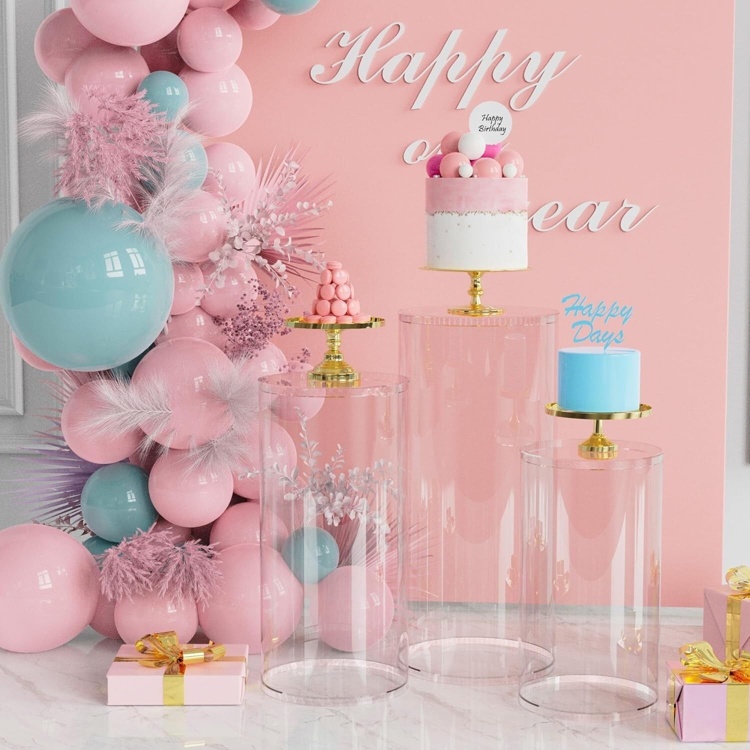 Lightweight Stackable Cylinder Pedestal Stands - Wedding Decor Essentials