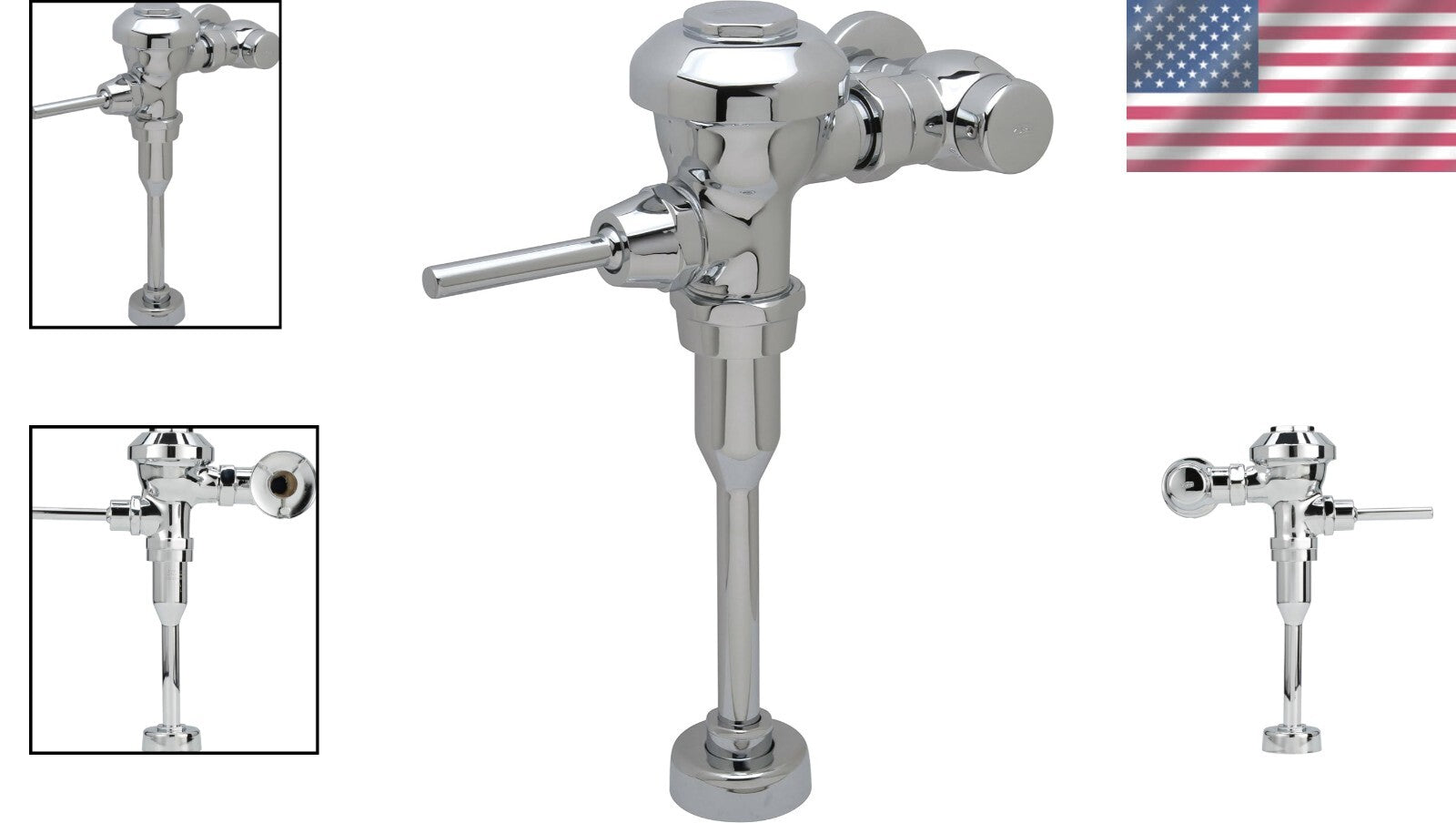 High-Performance Aquaflush Diaphragm Flush Valve with Sweat Solder Kit, Chrome